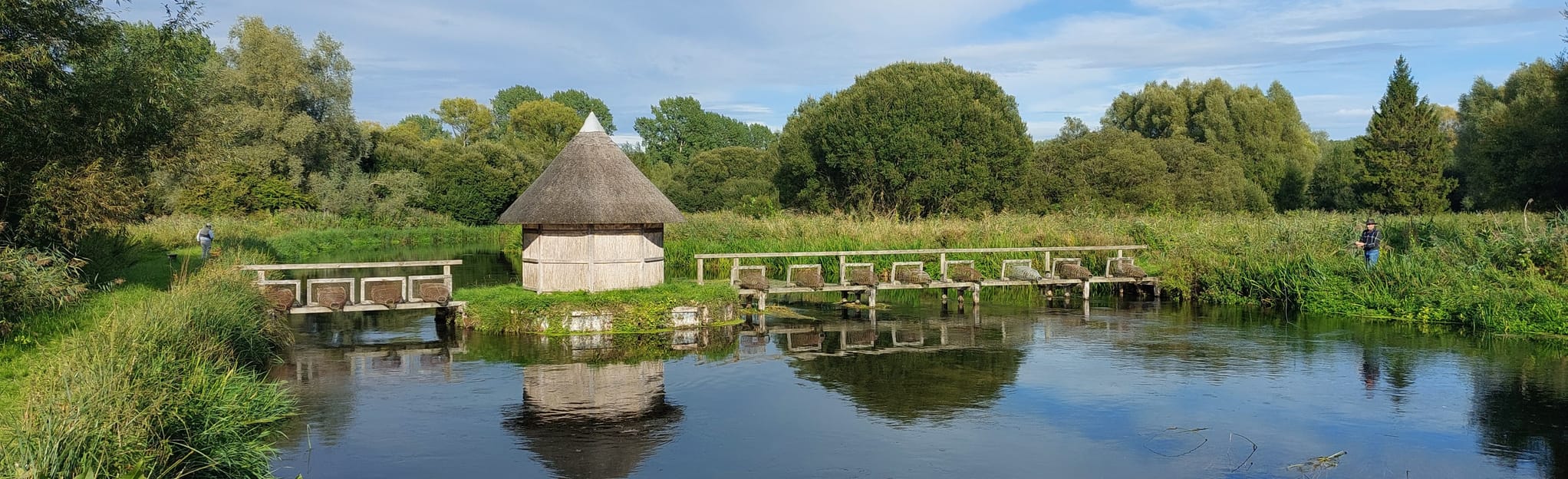 Leckford Abbas Circle via Longstock Water Gardens, Hampshire, England