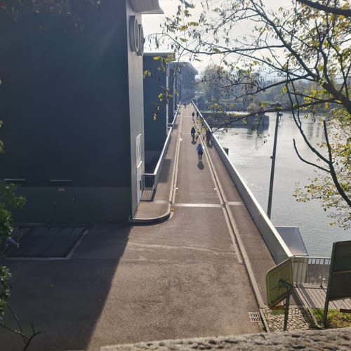 Rheinweg: Wettsteinbrücke - Dreirosenbrücke - Kraftwerkinsel
