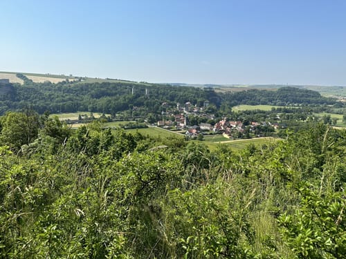 Himmelreichweg Geopfad über Rudelsburg Burg Saaleck