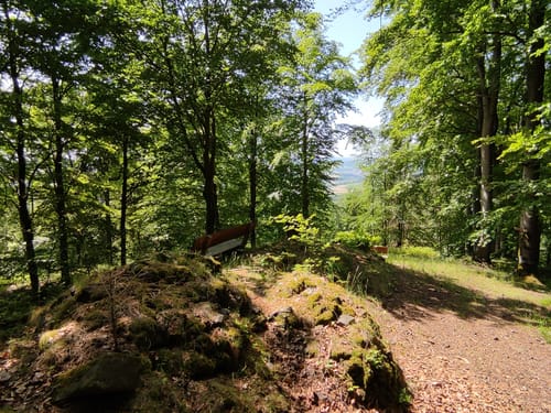Vom Fluss Schlitz zum Basaltfelsen