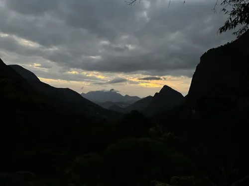 Brazil Silhouette, mountain waterfall, grass, silhouette png