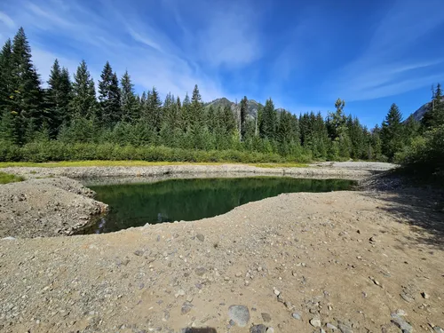 Wenatchee National Forest Washington Fall Color Surrounding Rapids On