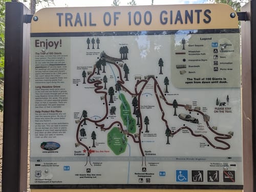 Trail of 100 giants clearance map