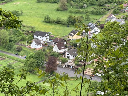 Cross Rad Wandertour mit Teufelskanzel Aussicht zum Neckar
