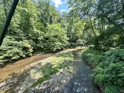 Deep in the forests of Harford newest County, Maryland lays a small waterfall that runs into the Little Gunpowder River. Nice swirly eddies!