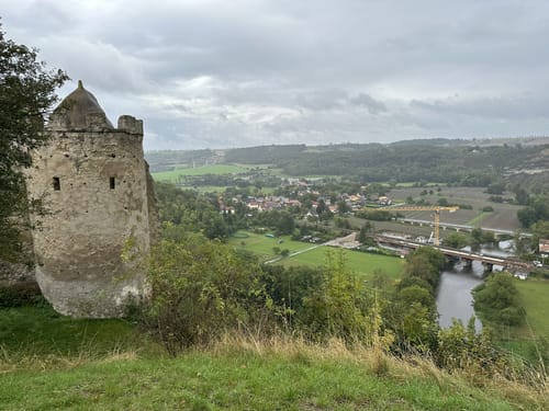 Himmelreichweg Geopfad über Rudelsburg Burg Saaleck
