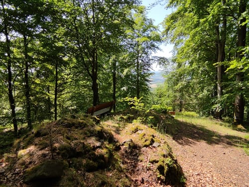 Vom Fluss Schlitz zum Basaltfelsen