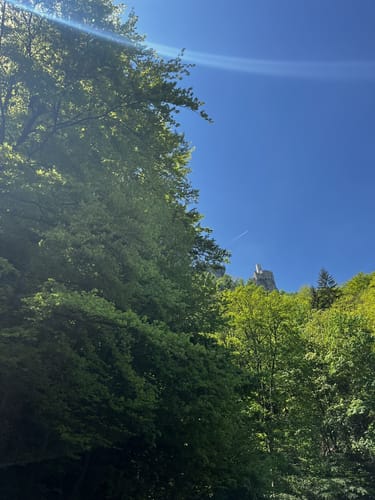 Zum Schloss Lichtenstein und der Ruine