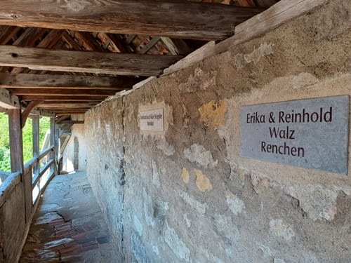 Rothenburg ob der Tauber: Alte Stadtmauer mit Wehrgang Runde